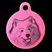 Samoyed Engraved 31mm Large Round Pet Dog ID Tag